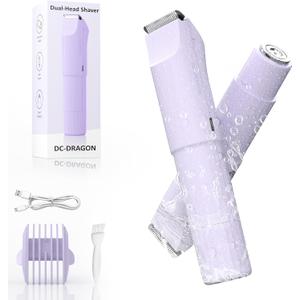Bikini Shaver Womens Electric Razor Electric Bikini Trimmer for Women Ainless Electric Razors for Pubic Hair, Face, Legs, Ipx7 Waterproof Underarms Electric Bikini Trimmer for Women