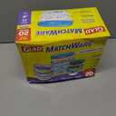 Glad GladWare MatchWare Food Storage Containers with Lids, Reusable Plastic Containers Variety Pack for Lunch, Meal Prep, and Leftovers, Leak Resistant, Microwave and Dishwasher Safe, 20 Piece Set (Multicolor)