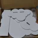 Haomian 2Pcs Cloud Floating Wooden Shelves Wall Mounted Storage Display Shelves for Bedroom Wall Decoration Space Saving Wall Shelves for Home Decor and Storage Organization, White