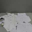 SANMIO Baby Boy Clothes Suits Infant Gentleman Outfit Collared Dress Shirt+Vest+Tie+Corsage+Pants 5Pcs Baby Suit Sets, Size 12-18M
