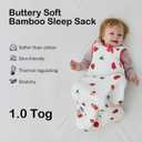 BubblePanda Rayon Made from Bamboo Sleep Sack 6-12 Months 1.0 Tog Soft Toddler Sleeping Sack for Babies 2-Way Zipper Baby Wearable Blanket, Size: M(6-12M) 