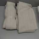 TWODRAPES 90 Inch Linen Pinch Pleated Curtains 2 Panels for Living Room Bedroom Memory Training Shaped Semi Sheer Beige Light Tan Pinch Pleat Drapes Hooks Rings Light Filtering Window Curtain 40x90