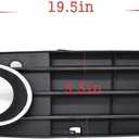 Pair Front Bumper Fog Light Grilles Grill Cover Replacement for A4 B8 A4L 2009 2010 2011 2012 8KD 807 681 01C /8KD 807 682 01C