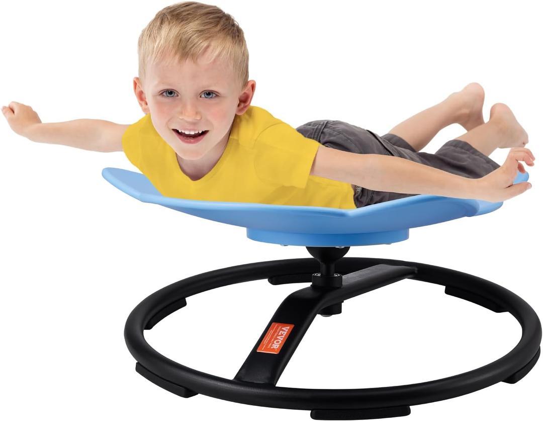 VEVOR Elephant Kids Swivel Chair, 220 LBS Capacity, 360 Spinning Chair, Autistic Kids Sensory Toy Chair with Non-Slip Metal Base, Toddler Sit and Spin for Coordination Balance Focus Blue