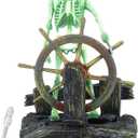 Action-Aquarium Skeleton Pirate Captain Ornament Fish Tank Landscape Decoration