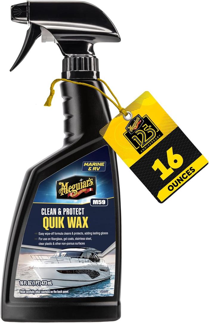 Meguiar's M59 Marine/RV Quik Boat Spray Wax, 16oz
