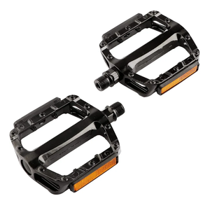 Mountain Bike Pedal, Aluminium Alloy Flat Platform Bicycle Pedals with Reflector for Road Bike and MTB, Sealed to Bearing
