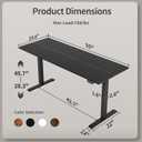 Agilestic 55 * 24 Inch Height Adjustable Electric Standing Desk, Black, 55x24 Inch