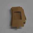 OLYCRAFT 24Pcs Paper Boxes with Clear Window 4.9x3.35x0.6 inch BurlyWood Cardboard Gift Boxes Jewelry Box Small Corrugated Mailer Boxes Mini Boxes for Present Wrapping Packaging Small Items