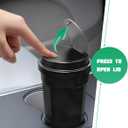 Car Trash Can with Lid, Mini Leakproof Vehicles Garbage Bin for Cup Holder, Multipurpose Automotive Interior Trash Organizers Storage Accessories, Universal for Truck Sedan SUV