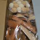 Brown Happy Birthday Banner Felt Ball Garland Pre-Strung Happy Birthday Sign for Party Backdrop Decorations Photo Prop