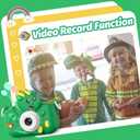 goopow Kids Selfie Camera Toys for Girls Age 3-9, Digital Video Camera Toy with Protective Cover,Christmas Birthday Festival Gifts for 3-9 Year Old Girls Boys- 32GB SD Card Included (Green-H25)