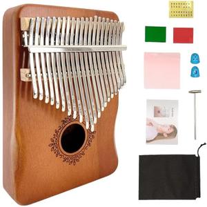 21 Key Kalimba Thumb Piano - Portable Mbira Finger Piano for Adults & Beginners, Handcrafted Wooden Mini Musical Instrument with Tune Hammer & Carry Bag - Ideal Gift for Music Lovers