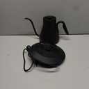 Gooseneck Electric Kettle with 1 Temperature Control for Pour Over Coffee & Tea, Quick Heating, BPA-Free Stainless Steel, Built-in Brew Timer, 1500W/0.9L (Ebony Black)