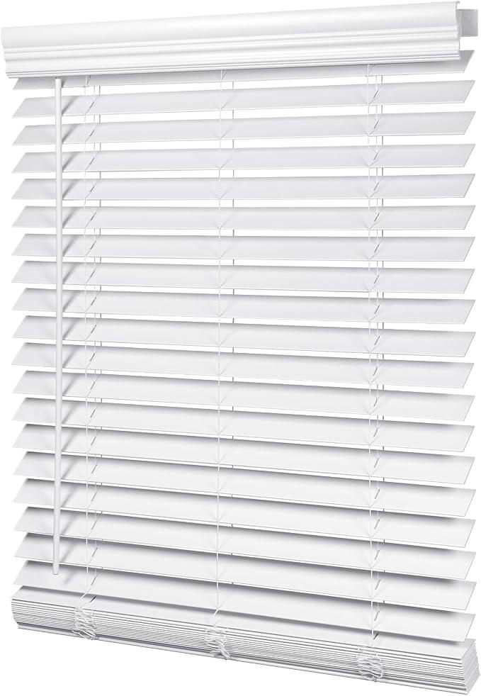 LazBlinds 2" Faux Wood Horizontal Blinds for Window 31" W x 60" H