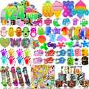 124 Pack Party Favors for Kids,Goodie Bags Pinata Stuffers,Treasure Box Toys,Birthday Party Gift Toys,School Classroom Rewards,Carnival Prizes Box,Easter Egg Filler Bulk Fidget Toys for Boys Girls
