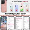 Vinich for iPhone 16 Pro Wallet Case with Card Holder, RFID Blocking Credit Slots Kickstand Shockproof Phone Cover Fit for iPhone 16 Pro 6.3" Rose Pink