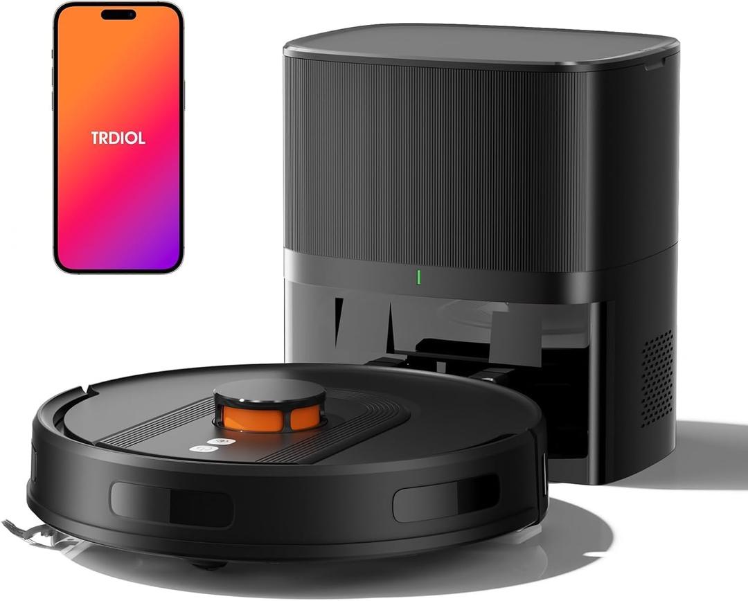 Robot Vacuum and Mop, 70-Day Self-Emptying with 6000Pa Suction, LiDAR Navigation & Smart Mapping & No-Go Zones, Anti-Tangle, for Pet Hair, Carpets and Hard Floor