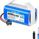 4000mAh Replacement Battery for Ionvac SmartClean 2000 7687/7688/V4 7997 Robovac, for Bagotte BG600 Max BG700 BG750, for Coredy R750-1600Pa R300 R3500 R3500S R550 R580 R600 R650, for Lubluelu SL60D