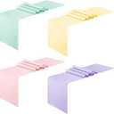 Newwiee 4 Pcs Pastel Table Runner Macaron Assorted Color Seasonal Table Decoration for Holiday Wedding Baby Shower Birthday Party Decoration,12 x 71 Inch, 4 Color