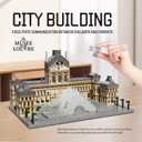 Paris Louvre Museum Building Blocks Iconic Landmark Model Toy for Teens Adults & Collectors 3D Puzzle Set for Educational and Decorative Fun