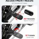 Benlari Rear Passenger Foot Pegs, A3 Steel Passenger Mini Footboard Fit For Harley Davidson Touring Road King Street Glide Road Glide Electra Glide Ultra Classic 1993-2025 (Black)