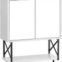 HOOBRO Medicine Wall Cabinet with Mirror, Bathroom Storage Cabinet with Hidden Space and Towel Bar, Double Mirrored Doors, Detachable Shelf, for Bathroom, Living Room, White BW41CW01