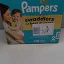 Pampers Swaddlers Diapers, Size 2 (10-22 lbs), 148 Count, Absorbent, Keeps Baby Dry and Comfortable, Skin Safe Disposable Baby Diaper