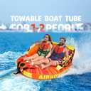 Super Sofa Towable Tubes for Boating 1-4 Person,Tubes for Boats,Inflatable Pull Boats/Boat Tube/Water Tube,Front&Back Tow Points with Heavy-Duty Thick Nylon Cover for Water Sports, X-Large