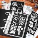 tutata 80 PCS Magnetic Sheets for Dies Storage, Stamp and Die Cut Storage Set, for Die Cutting, DIY Scrapbooking, Card Making, Die Storage Binder