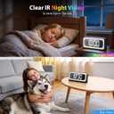 Clock Camera 2K,5G&2.4G WiFi Indoor Security Camera,Cameras for Home Security,3 in 1 Indoor Camera with Alarm,Full Color Night Vision Human Motion Detection,Local SD Storage