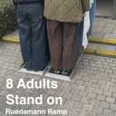 Ruedamann 4FT Portable Wheelchair Ramp, Non-Slip Aluminum Folding Handicap Ramp for Doorways, Wheel Chair Threshold Ramp for Home Steps, Stairs, Wheelchair, Scooters, Pets, Entry