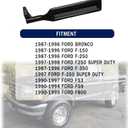 Black Interior Metal Door Handle Front Right Passenger Side Compatible with 1987-1996 Ford Bronco F150 F250 F350 F53 F59 F800,E7TZ1522601A, E7TZ1522600A