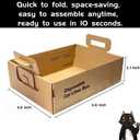 3 Packs of Disposable cat Litter Boxes17.2'' x 12.2'' x 5.3''. 100% Recyclable Paper, eco-Friendly and Healthy. with Convenient Handles, Waterproof and Durable. Perfect for Home or Travel.
