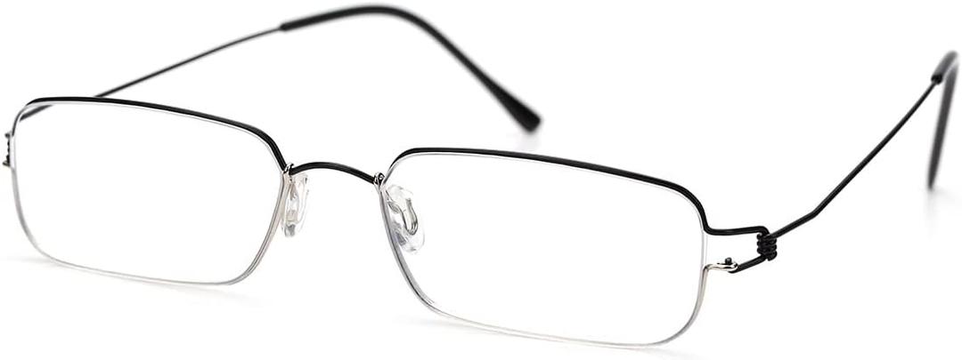 TERAISE Ultra Light Reading Glasses for Men/ Women with Blue Light Blocking, Stylish Comfortable Screwless HD Computer Readers Metal Frame Eyeglasses 3.0X