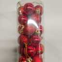 24pcs Christmas Tree Ball Ornaments 1.2in Shatterproof Plastic Tree Decoration Gifts for Friends Family Party Supply