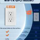 MOES GFCI Outlet 15 Amp, Self-Test GFCI Electrical Outlet with Weather & Tamper Resistant Receptacle, Screwless Wall Plate, LED Indicator, Outdoor or Indoor Use, UL Listed, Matte White,1Pack