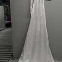 Women's Elegant Mock Halter Neck Party Dress Sleeveless Satin Silk Cocktail Evening Maxi Dresses (Medium, White)