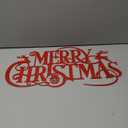 Metal Merry Christmas Wall Decor Christmas Sign Letter Decorative Hanging Plaque Suitable For Indoor Outdoor Room Yard Holiday Decoration