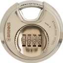 BRINKS  Heavy Duty Combination Padlock  80mm Chrome Plated Lock with Hardened Steel Shackle  Resettable Security Lock for Storage Lockers, Toolboxes, Outdoor & Indoor Sheds, and More