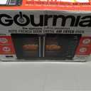 Gourmia Toaster Oven Air Fryer Combo 17 cooking presets 1700W french door digital air fryer oven 24L capacity accessories, convection rack, baking pan tray recipe book GTF7460,Large,Black (Black)