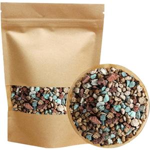 Mix Horticultural Lava Pebbles Pumice Potting Soil Amendment Succulent Cactus Bonsai Gritty Rock Decorative Gravel Plant Drainage Volcanic Rock for Terrarium Fairy Gardening Top Dressing 2.2lb (Multi)