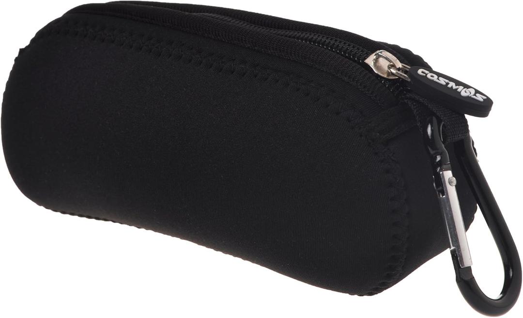 Cosmos Neoprene Travel Pouch Laptop Accessories Case Bag Multi-function Bag for Holding Power Adapter, Mouse, Phone Charger, Power Bank & Cord, Black Color