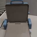 bella 10"x 20" Ceramic Fold-n-Store Dual Temp Griddle, Fits-anywhere Kitchenware, EverGood Ceramic Nonstick Coating, 2 Temperature Zones up to 400F, Dishwasher Safe Drip Tray, 1500 Watt, Surf