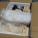 Laveivert 2-in-1 Cat Sill Window Perch, Cat Window Seat for Small & Large Cats, Nartural Color Wood & Metal Frame Cats Indoor Hammock Free-Standing, Easy to Adjust Windowsill