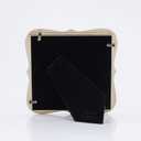 MIMOSA MOMENTS Metal Picture Frame with Printed Red Mat for 4x4 Photo (4x4, Brass)