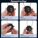 4 Pieces 3 Digit Combination Cable Lock Wire Stroller Waterproof Padlock Lightweight Flexible Locker Gate Lock for School Luggage Helmet Gym Fence Door Sports Bike(Black, Red)