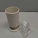 carrotez Utensil Drying Holder for Kitchen Counter, Self Draining, Small Utensil Cutlery Flatware Silverware Holder Drainer Cup, Beige, 1 ea