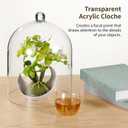 Transparent Acrylic Cloche, 1013" Thick Acrylic Dome, Large Display Cover, Dust-Proof Centerpiece Display Dome, Decorative Showcase Cover for Plants, Candles, Cakes