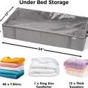 Closet Organizers and Storage - Maximize Space with Under Bed Storage Containers & Clothes Storage - Ideal Closet Organizer, Toy Storage Organizer & Underbed Storage (Black, 2 Pack)